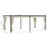 Gazebo with Curtains 3x6 m Cream Steel Image 2