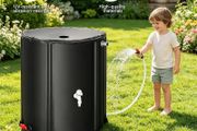 Portable Foldable Water Storage Tank 200L/52Gal, Outdoor Heavy Duty PVC Collapsible Rain Barrel with Brass Spigot, Large Capacity Reusable Water Catcher Container for RV, Camping, Plant Watering