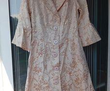 vintage Rubber Ducky brocade coat dress
