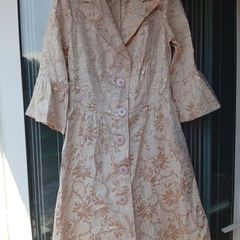 vintage Rubber Ducky brocade coat dress