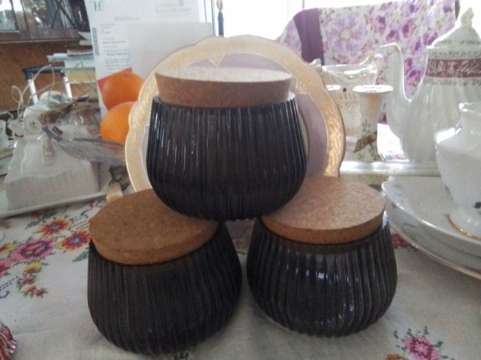 Three Glass Storage Containers