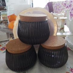 Three Glass Storage Containers