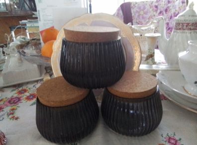 Three Glass Storage Containers