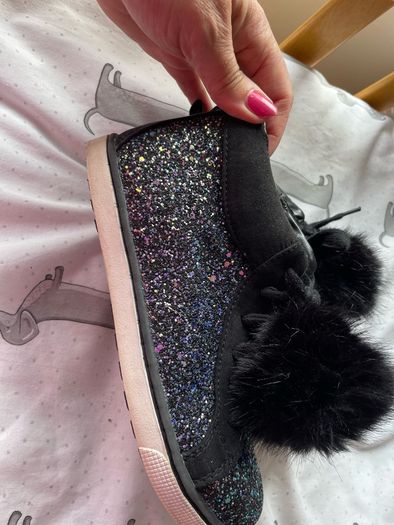 Girls glitter boots -as new