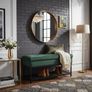 Emerald Vault Storage Ottoman  Bottle Green Velvet with Hidden Compartment Image 3
