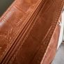 Mid sized genuine leather tote in cognac Image 6