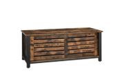 TV STAND TV table for TV up to 48 inches, TV cabinet, lowboard with sliding doors and 2 shelf levels, living room, hallway, 110 x 40 x 45 cm, industrial design, vintage brown-black