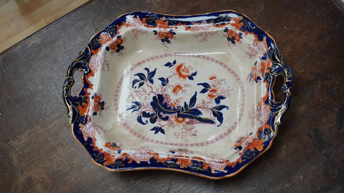 Antique John Ridgway Girandole Serving Dish, c.1830s