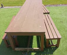 Outdoor wooden table