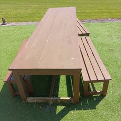 Outdoor wooden table