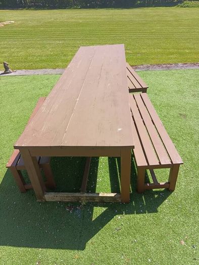 Outdoor wooden table