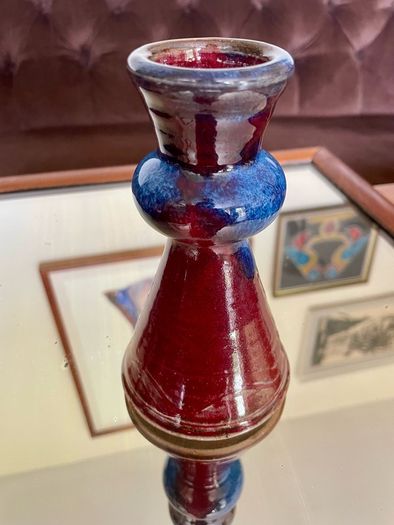 Vintage Glossy Michael Kennedy Sligo Handmade Candle holder with Stylised Handle