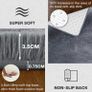 Plush Fluffy Non-slip Shaggy Rugs Living Room, 140x200cm, Grey Non-slip soft area rug, plush bedroom carpet. Ideal for dorm, teen room, playroom, study, office, Modern indoor furry decor. Image 3