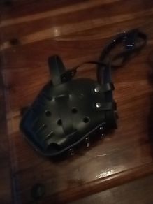 dog muzzle leather