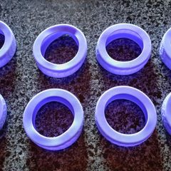 8 Purple Silicone Wheel Covers, For Luggage Case (new).
