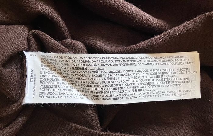 Size 12 Brown Wool Mix Jumper by Mango