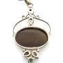 Vintage 925 Sterling Silver Brown Agate, Smoky Quartz & Citrine Necklace Image 5