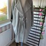 coat Paisie grey coat with tie belt oversized size 10 Image 3