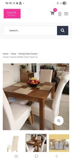 Brand New Cream Waffle Chair Covers - In Packaging