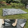 Heavy Duty Tarp Tarpaulin Reinforced Eyelets Thick 4mx6m 13ftx19ft (140g/m) PE Tarpaulin Waterproof Sheet Silver Army Green Premium Quality Cover Tarp for Outdoor Camping Image 6