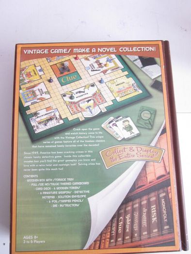 Clue Classic Detective Game Wooden Box
