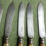 Antique  Knives Ornate Faux Bone Cream Handles Image 6