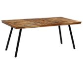 Dining Table Reclaimed Teak and Steel 180x90x76 cm