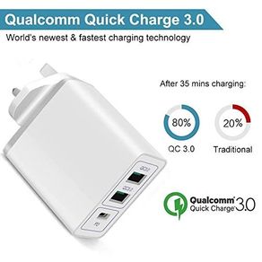 ONELY [Dual QC3.0+PD3.0] USB Fast Charger Wall Charger UK Plug (Brand New/Warranty)