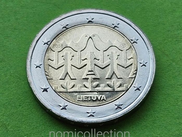 Commemorative Uncirculated 5 x 2 Euro coins.