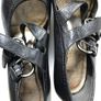 Clarks Black Leather Wedge Mary Jane Shoes - Size 6 Image 3