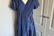 Colour 5 Power viscose blue grey dress size 10 long