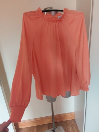 Brand new Gallery orange long sleeve blouse size UK18 EU46 Postage included