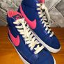 Nike Blazer Ladies/Girls UK3 EUR35.5 Casual Hi Top Trainers Blue/Pink   S-B Image 2