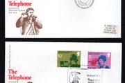 1976 Great Britain Telephone Century Commemorative Stamps First Day Cover Pair (FDC)