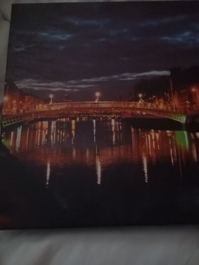 beautiful Dublin city  at night art photo