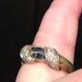 Sapphire and diamond 18k gold ring Image 3