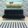 Modern Black 3Seater Sofa Bed . Image 3