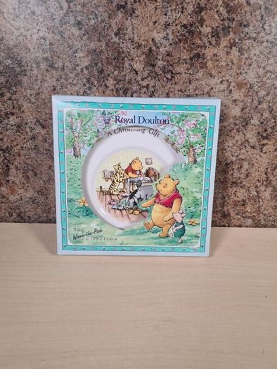 Royal Doulton Disney Winnie The Poo Collection Plate Baby Christening Gift Brand New