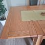 kitchen wooden table extendable in VGC with leather chairs Image 7