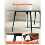 Conference Table, 2400 mm Boat Shaped Office Meeting Table for 10 Person, Modern Large Boat Meeting Desk with Metal Legs Image 5