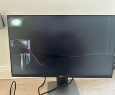 Cracked monitor with stand Dell P2319H