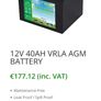 2x 12v 40ah Agm battery , Leisure battery , Golf cart Image 4