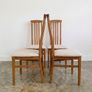 4 Vintage Teak Mid Century Dining Chairs Image 3