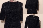 Black Sequin Jumper Top, New with tags