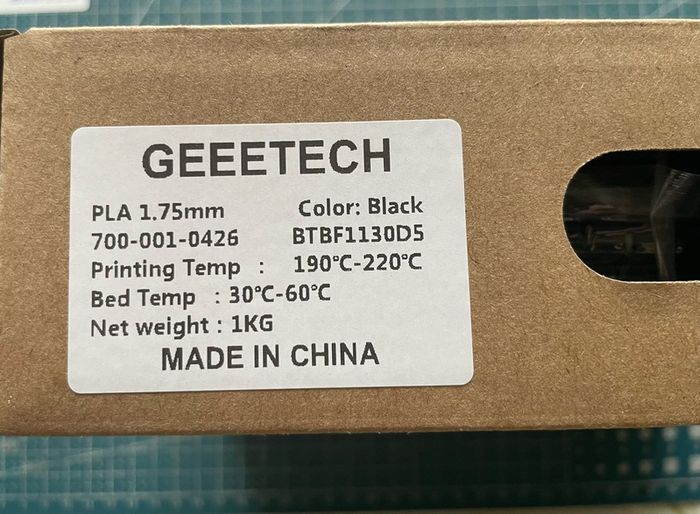 1kg PLA Black Filament