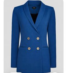 BNWT Saint + Sofia Cambridge Double Breasted Blazer Royal Blue / Sapphire UK10