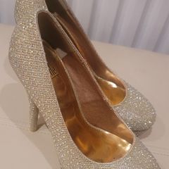 Free Ladies High Heeled Schuh and Truffle Glittery Shoes Size 39 EU 6 UK x2 Pairs