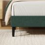 Single Bed Frame with Headboard, 90 X 190, Green Upholstered Bed Frame, Adjustable, Heavy Duty, Easy Assembly, No Box Spring Needed Image 5