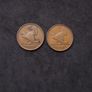 Pair of Vintage Irish Free State (Saorstat Eireann) 1d Pennies - Historic 1928 and 1937 Dates Image 2