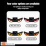 High-Brightness LED Neon Car Window Decoration Light, Wireless Solar Powered, "Devil'S Eye" Triangular Window Lighting, Creating Car Interior Atmosphere Image 3